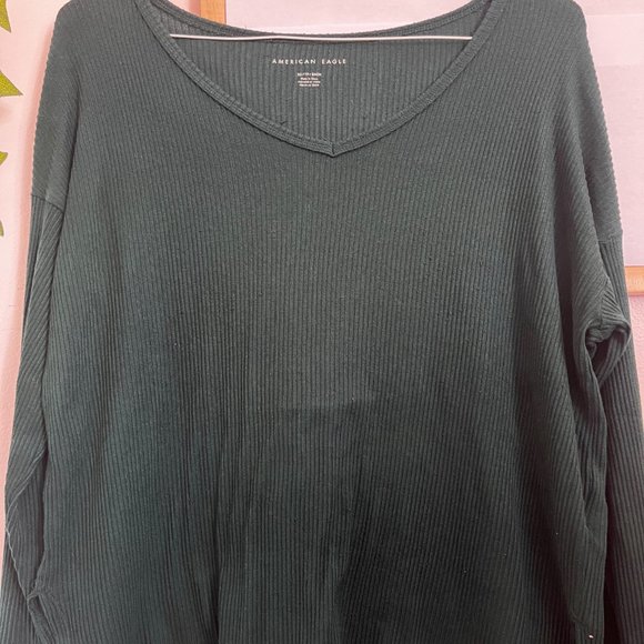 American Eagle Long Thin Green Knit Sweater, women's size XS - Picture 9 of 11